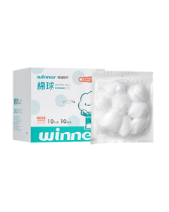 Winnermed Medical Absorbent Cotton Baby Cleaning Cotton Balls, Safe and Hygienic, 0.5g/pc, 10pcs/bag, 10bags/box