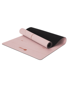 Keep Natural Rubber Professional Non-Slip Unisex Home Fitness Mat with Alignment Guide Yoga Mat - Dusky Pink