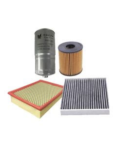 Sanyihe Filter Four-Piece Set (Oil Filter, Diesel Filter, Air Filter, Cabin Air Filter) Compatible with Ford Jiangling Transit