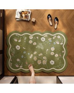 Fan's Home Refreshing Bathroom Mat, Absorbent Floor Mat, Diatomite Non-Slip Rug for Bathroom, Shower, and Toilet