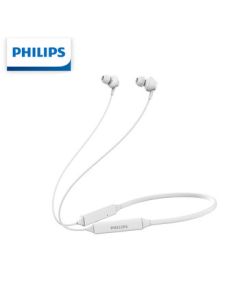 Philips (PHILIPS) Wireless Bluetooth Neckband In-Ear Waterproof Sports Headset with Call Noise Cancellation, Magnetic Control, Compatible with Apple and Android Phones N3235 White