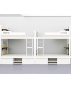 SHIJIMUSEN High-Low Bed Steel Reinforced Double Bunk Bed Quadruple Sleeper 4060*1200