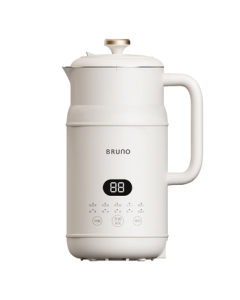 BRUNO 3rd Gen Soy Milk Maker Blender for Home Use, 2-5 Persons, Fully Automatic No-Cook Hand-Wash Multi-Function Rice Porridge Quiet Juicer Health Pot Baby Food Breakfast 316L Steel 1L White