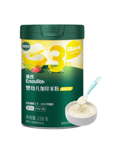 Engnice Baby Rice Cereal with Tomato and Beef, Zinc-Enriched Nutritional Rice Cereal for Infants, Stage 3, 258g, 10+ Months