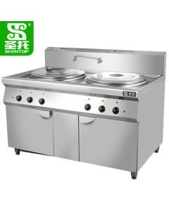 Shentop Double-Heated Electric Hot Pot for Commercial Use, Hotel/Restaurant Insulated Noodle Soup Warmer, Stainless Steel Energy-Saving Noodle & Rice Noodle Cooking Pot STAH-MS50