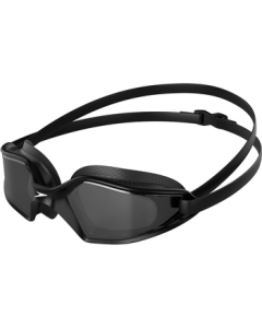 Speedo HYDROPULSEH Wide View HD Anti-Fog Swimming Goggles, Black/Gray