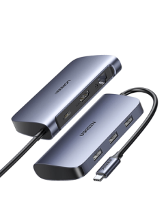 UGREEN Type-C Hub USB-C Docking Station Adapter with Ethernet Port Compatible for iPad Apple 15/16 MacBook Laptop HDMI Thunderbolt 4 Converter Charger