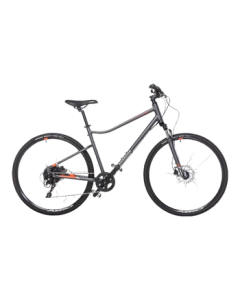 DECATHLON Riverside 900 Unisex Touring Bike 10-Speed Black/Orange S-4297313