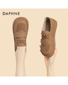 Daphne Birkenstock Women's Shoes Soft-Soled Spring Versatile Commuting Flat Casual Loafers 4024101070 Camel 35