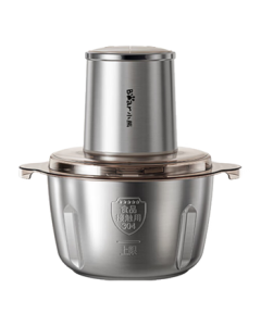 Bear Electric Meat Grinder for Home Use, Baby Food Processor, Meat Mincer, Chopper, Dumpling Filling Mixer, Garlic Masher, 2L Stainless Steel Bowl with Dual Blades, Model QSJ-L03K3