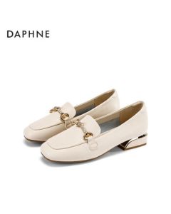 Daphne Flats Comfortable Women's Shoes French Commuter Shoes Ladies Mom Shoes Loafers Beige 36