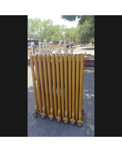 Ironclad Expandable Fence Movable Barrier Municipal Guardrail Traffic Barrier Golden 1.2m High Price Per Meter