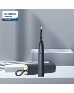 PHILIPS Electric Toothbrush for Adults, Sonic Vibration Smart High-End Electric Toothbrush with Precision Intelligent Adjustment HX9996/12 Midnight Blue