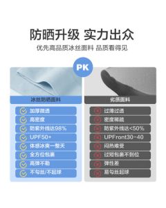 JingDong JingZao Men's Cooling Sun Sleeves - Zero Touch Version (Black)