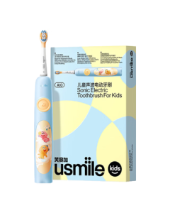 usmile Smile Plus Kids Electric Toothbrush, Sonic Vibration, 180-Day Battery Life, A10 Blue, for Ages 3-6-12, Student Gift, Birthday Gift, Children's Day Gift
