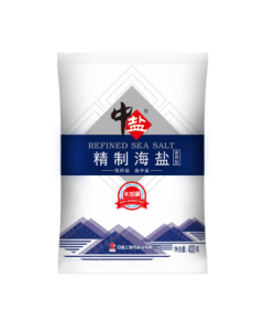 Zhongyan Refined Sea Salt 400g [Non-Iodized] Cooking Seasoning Edible Sea Salt Iodine-Free Sea Salt by Zhongyan