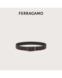Ferragamo Men's Burgundy Leather Belt 0779991_C _100