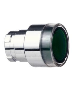 Schneider Electric Domestic XB2B Series Illuminated Button Head Green ZB2BW33C