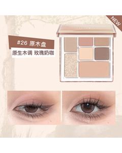 Judydoll [Recommended by Xiao Jun] Playful 7-Color Eyeshadow Palette - Earthy Tones Blush Highlighter Contour 26 Bestseller Earthy Shades