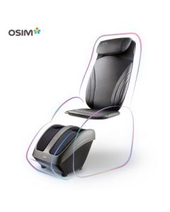 OSIM Invisible Massage Chair, Home Smart Full-Body Stress Relief Compact 3D Mechanism OS2233 Massage Back Pad + OS3233 Foot Massager Set