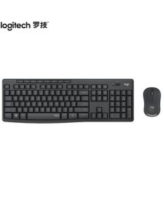 Logitech Wireless Keyboard and Mouse Combo - Full-Size Quiet Keyboard with 2.4GHz Wireless Receiver, Office Keyboard and Mouse Set MK295 (Black)