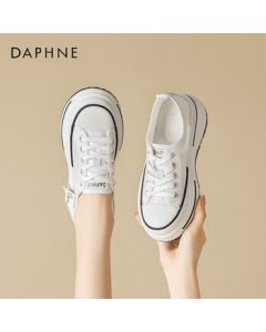 Daphne Women's Casual Shoes Summer Breathable Canvas Sneakers Mesh Panel Shoes 4023101461 White 38
