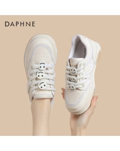Daphne Women's Casual Shoes Fashion Versatile Sneakers Platform Thick Sole Lightweight Comfortable Shoes 4024101009 Beige 39