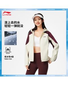 Li Ning Windproof & Water-Repellent Softshell Jacket for Women - New 2025 Autumn/Winter Versatile Sports Coat AFDVB56