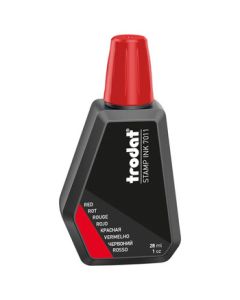 Trodat 7011 Water-Based Ink for Self-Inking Stamps, Refill Ink for Date Stamps, Flip Stamps, and Financial/Invoice Stamps, Red (1 Bottle)