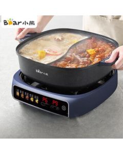 Bear Electric Hot Pot, Dual Flavor Pot, 6.5L Detachable Multi-function Pot, Electric Cooking Pot, Meat Hot Pot, 3 Minutes 50 Seconds Fast Boil, Zoned Temperature Control DHG-Q65V1