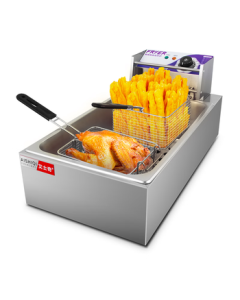 AISHIQI Commercial Electric Deep Fryer, Luxury Single-Pot Electric Fryer for Snacks, Home Use, for Fried Chicken, Fries, Doughnuts, Skewers ASQ-18JD