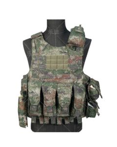 Lechi Combat Load-Bearing Vest Tactical Vest Quick-Release Battle Gear Bulletproof Vest Military Enthusiast Equipment Jungle Star Camo