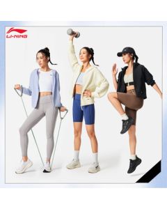 Li Ning Open-Front Hooded Sweatshirt Women's 25 Autumn Fitness Series Soft Comfortable Versatile Sports Top AWDV512