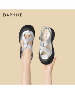 Daphne Women's Sandals Sporty Comfortable Breathable Closed-Toe Casual Roman Shoes 4024303287 Silver 40