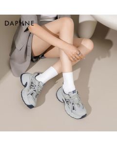 Daphne Platform Chunky Sneakers for Women, 2025 Spring Elevator Shoes, Versatile Gray Casual Sports Shoes, Blue-Gray, Size 37