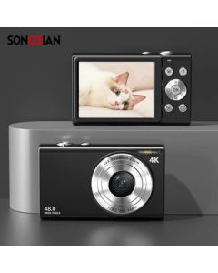 SONGDIAN Digital Camera for Students & High Schoolers - Mini Compact Camera with High Definition, CCD Campus Camera (Interstellar Black, 64GB Memory)
