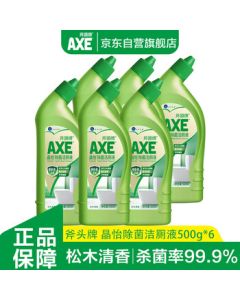 AXE Crystal Fresh Toilet Cleaner 500g x 6 Bottles Set - Powerful Stain Removal, Kills 99.9% of Germs