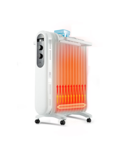 GREE Electric Oil Heater, 13-Wide Fin Anti-Scald Radiator with Tip-Over Protection, Model NDY19-X6021