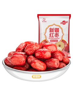 Miss You Tree Granary Grade Three No-Wash Red Dates 500g/Bag - Candied Dried Fruit Xinjiang Specialty Jujube for Porridge and Soup