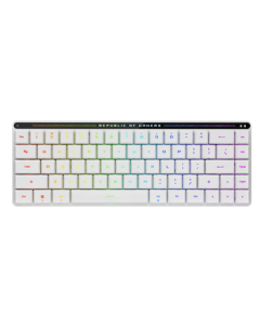 ROG Falchion RX LP Low-Profile Optical RX Mechanical Keyboard, 3-Mode Wireless Gaming Keyboard, 68-Key Compact Layout, MAC Keyboard, Red Switch, RGB, MacOS Compatible, White