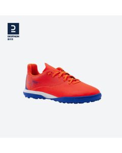 DECATHLON Youth TF Football Shoes with Laces, Orange, Large Size 37/235mm, Model 4670163