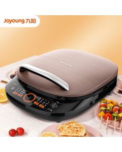 Joyoung Electric Pancake Maker, Household Kitchen Grill for Roasting, Egg Frying, and Pancake Making, Double-Sided Floating Non-Stick, Mocha Gold JK33-J6