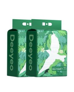 Deyou Facial Cleansing Wipes 160 Sheets * 2 Rolls Wall-Mounted Extra Large & Thick Dual-Use Disposable Cotton Soft Towels 20*20CM