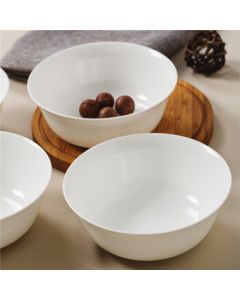 Sky Top Ceramic Noodle Bowl Bone China Soup Bowl Rice Bowl Home Tableware Pure White 6-Inch 4-Piece Set