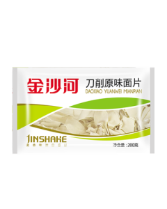 Jinshahe Flat Bag Original Flavor Knife-Cut Noodles 200g*6 Bags (Old and New Packaging Random)