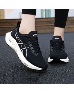 ASICS Women's GT-2000 13 Running Shoes - Cushioned, Comfortable, Breathable Low-Top Sneakers - Black/White - 37.5