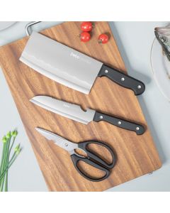 Debo Delbo Eric Kitchen Knife, Fruit Knife, and Scissors 3-Piece Set (Knife Set)