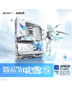 ROG STRIX X870-A GAMING WIFI S Blizzard Motherboard, Supports CPUs 9900X3D/9950X3D/9800X3D (AMD X870/Socket AM5)