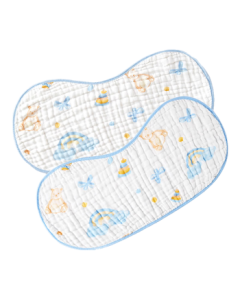 October Baby Burp Cloth Gauze Towel Drool Bib Baby Feeding Cloth Flat Pillow Burp Pad 2pcs Bear
