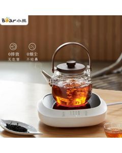 Bear Health Pot Multi-Stage Heat Adjustment 0.6L Black Tea Brewing Stove, Versatile Use with Any Utensil [Includes High Borosilicate Glass Handle Pot] ZCQ-L05H5